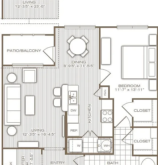 1 Bed 1 Bath 1 Bed 1 Bath
