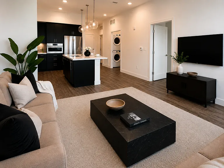 Open Concept is bright and airy with fresh paint.