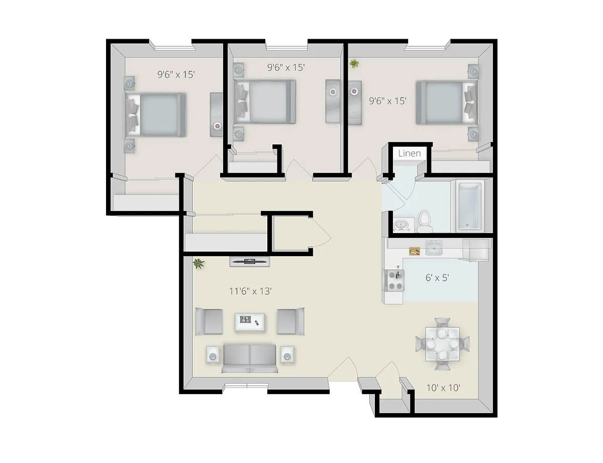 Floor plan 3 Bedroom