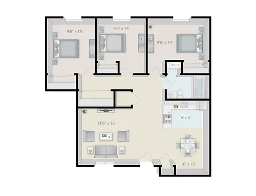 Floor plan 3 Bedroom