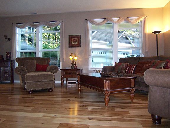 Great Room with Hickory Hardwood Floors