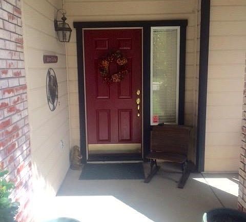 Welcoming Red front door