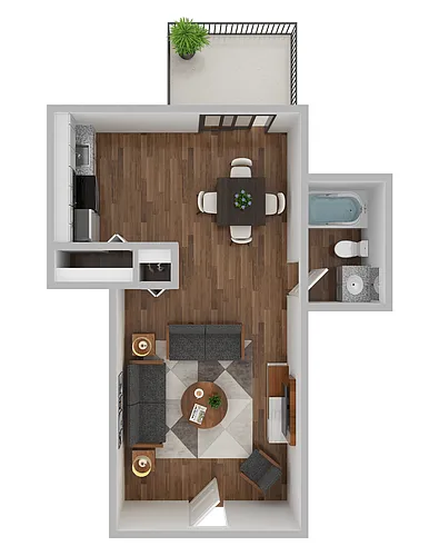 Floor plan Studio Apartment