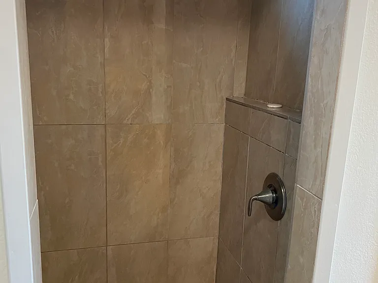 Downstairs walk in shower