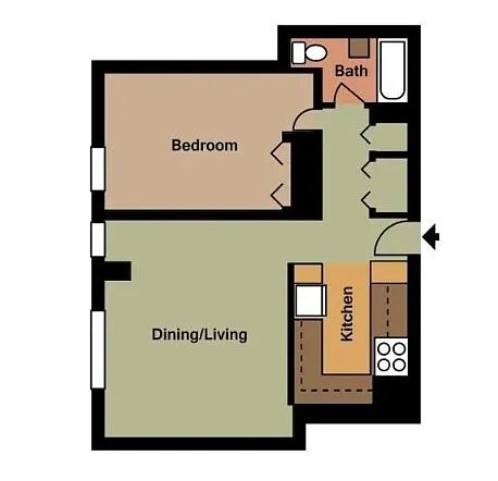 Floor plan 1 Bedroom