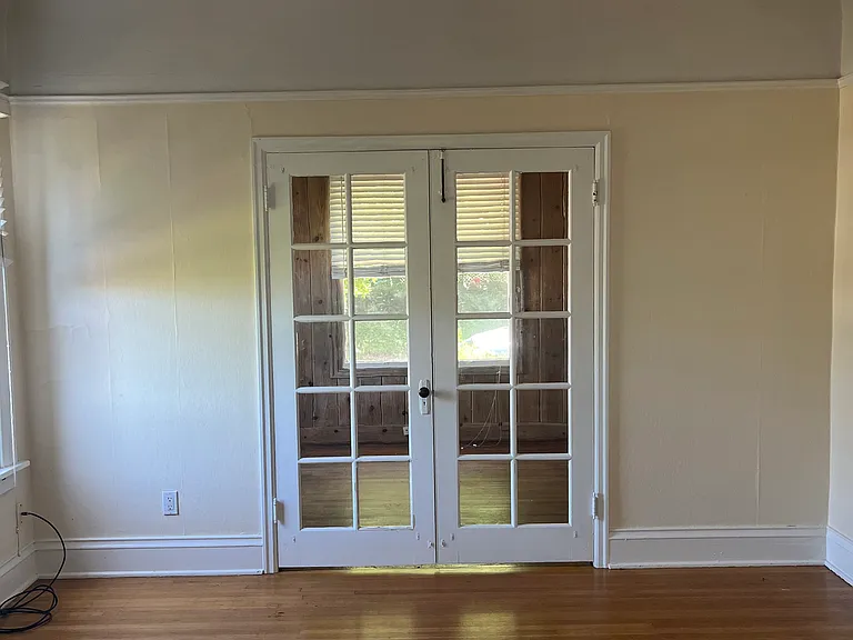 With bedroom doors closed