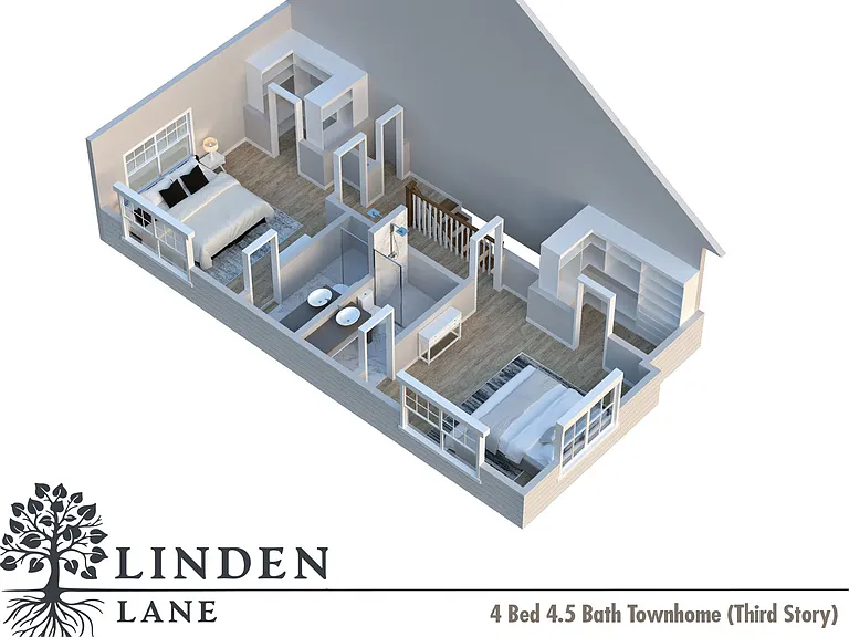 4 bed / 4.5 bath townhome (3rd floor)