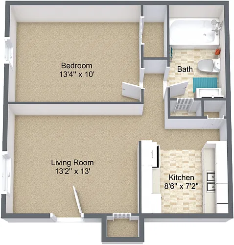 Floor plan One Bedroom