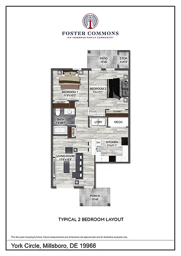 Floor plan 2 Bedroom