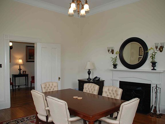 Previously the room where tea was served, the front parlor could be a study.