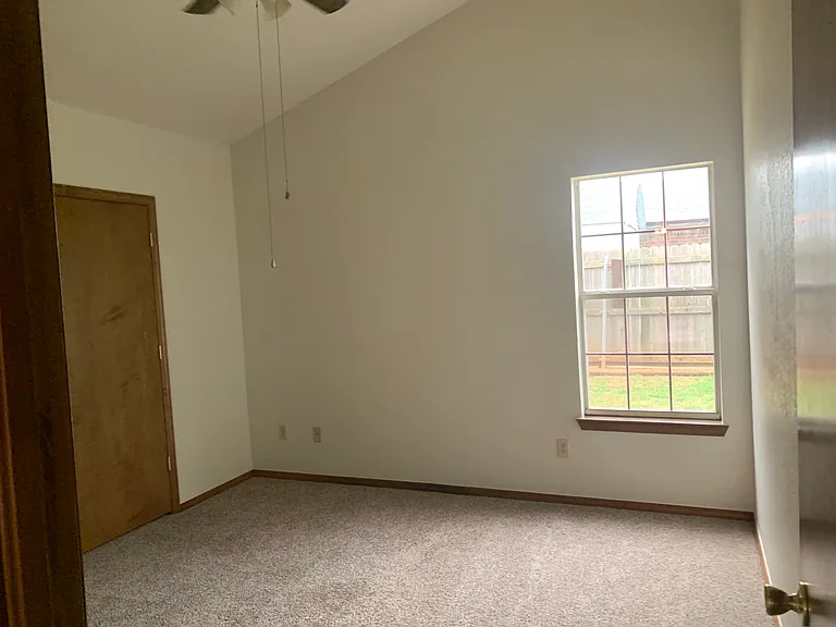 Master bedroom with connecting bathroom