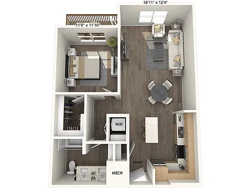 Floor plan A6-795sf-FinishIII