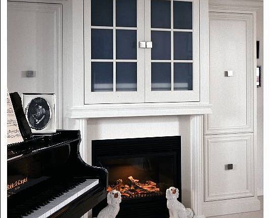 Remarkable storage space hidden in custom built-ins