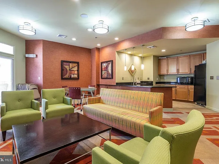 Party room with private entrance to pool