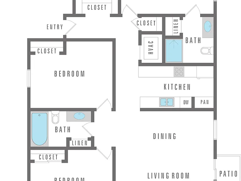 Three bedroom, two bathroom 1,180 sq. ft. Three bedroom, two bathroom 1,180 sq. ft.