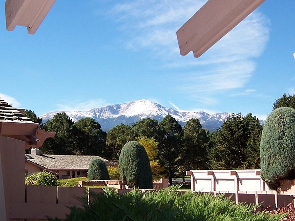 View from front step.  Fenced yard.