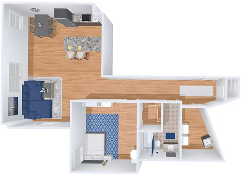 Floor plan 1bd/1b 1