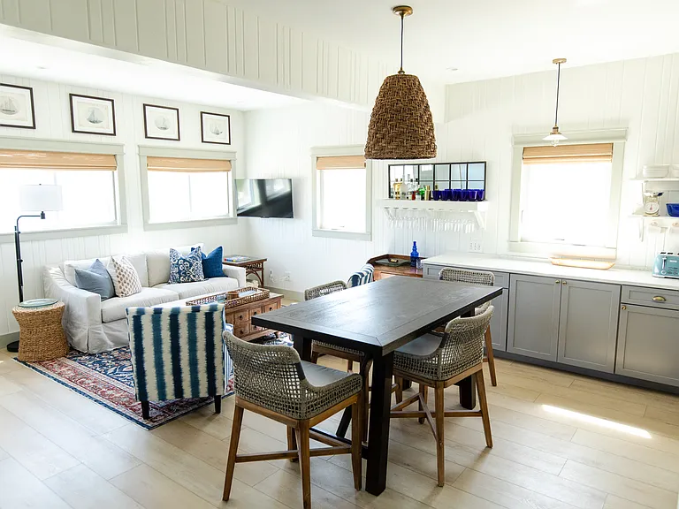 The main level includes an open concept wit the living room and kitchen