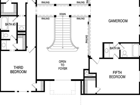 Northcrest 2FSW w Media Second Floor Plan