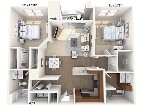 Floor plan B4-H-Upper