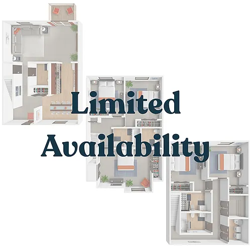 Floor plan 5 Bedroom 3.5 Bath Townhome (Bedroom Only)