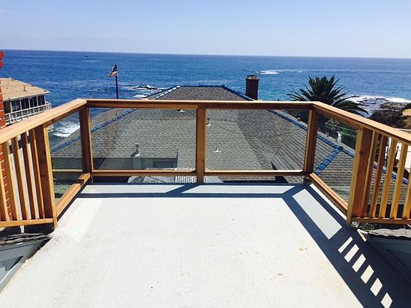 Deck overlooking ocean