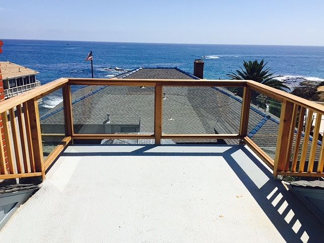 Deck overlooking ocean