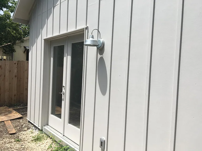 Bedroom 2 has door to yard.