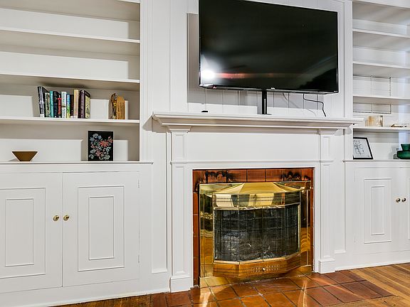 Wood burning fireplace
