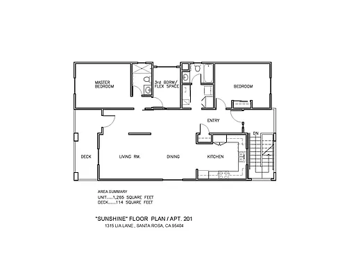 Floor plan 2X2 B