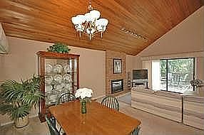 Dining room and living room area