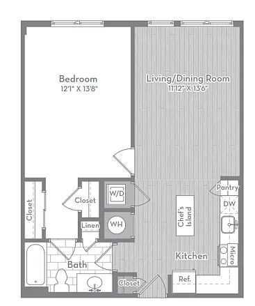 Floor plan A3 - One Bedroom