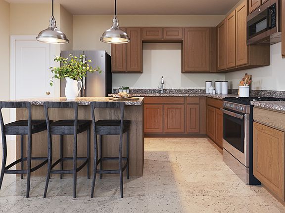 Kitchen with ample cabinet space