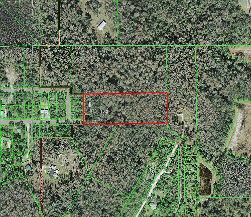 Satellite view of wooded property (4.25 Acres) No neighbors