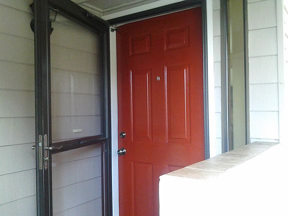 Covered entryway and front door