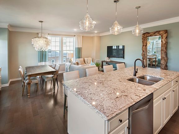 Open concept new construction layout on the main living level