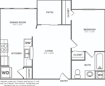 A2P | 1 bed 1 bath | 706 sq ft A2P | 1 bed 1 bath | 706 sq ft
