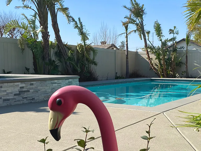 Enjoy peace of mind while you relax in the fenced pool area_perfect for families and added safety during your stay. Lounge, swim, and soak up the sun in your own private oasis.