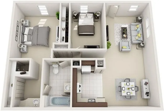 Floor plan 2 Bedroom Classic
