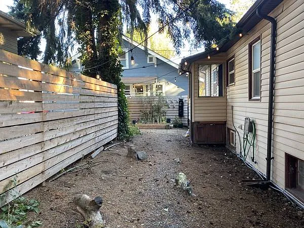 fenced in backyard