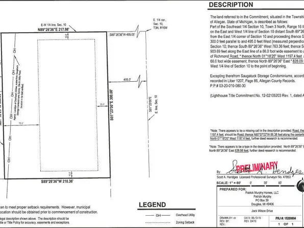 LOT Jack Wilson Dr, Saugatuck, MI 49453