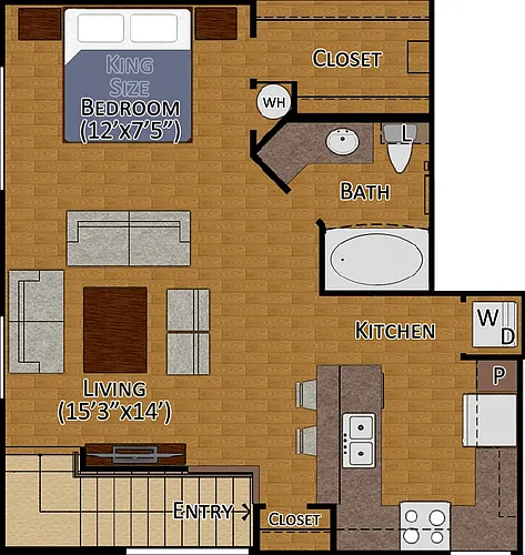 Floor plan Studio Floor 2