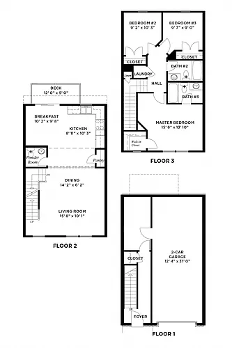Floor plan The Augusta 3 Bedroom
