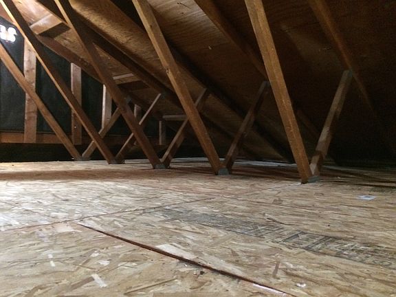 Large storage above garage