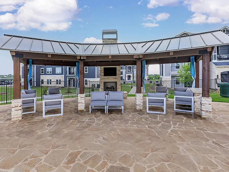 Vantage at McKinney Falls Outdoor Fireplace