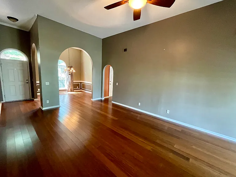 Living room, dining room, front entry