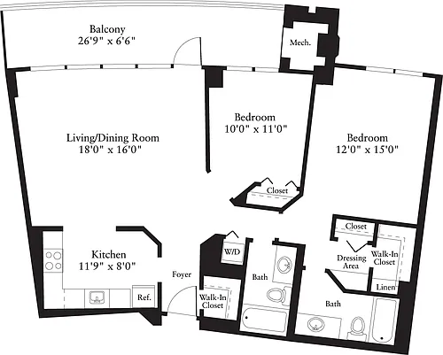 Floor plan 2 Bedrooms D