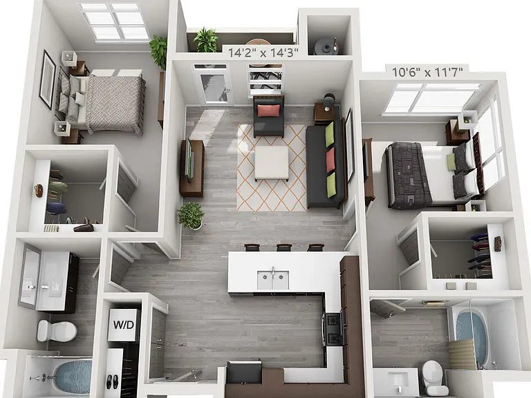 Solana Olde Town Station - Quartz - 2 Beds - 2 Baths - 1005 Sq. ft.
