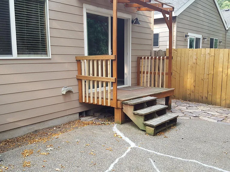 Back patio.
