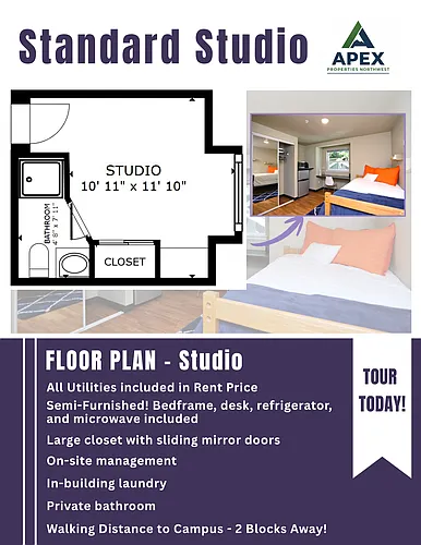 Floor plan Standard Studio